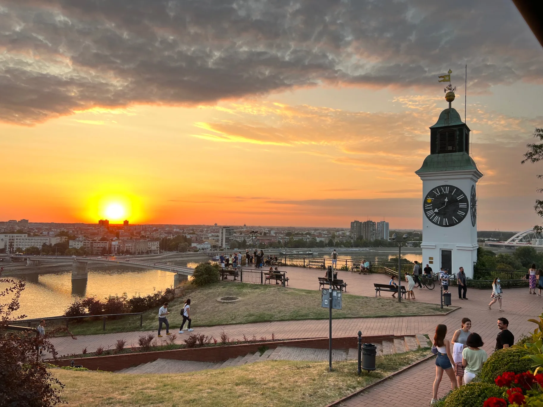 Petrovaradin Fortress at golden hour